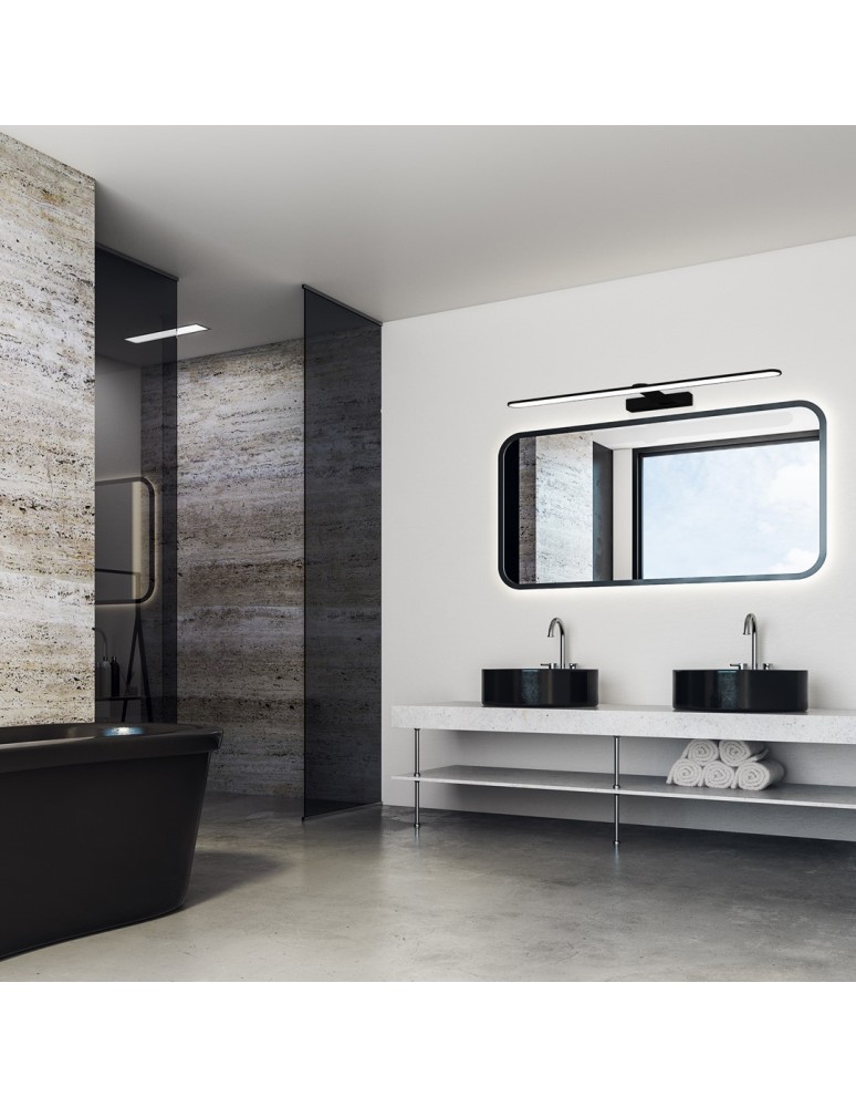 Bathroom wall lamps - Milagro Wall lamp SPLASH BLACK 60cm 12W LED ML5616 - product kolory-swiatla.pl 3