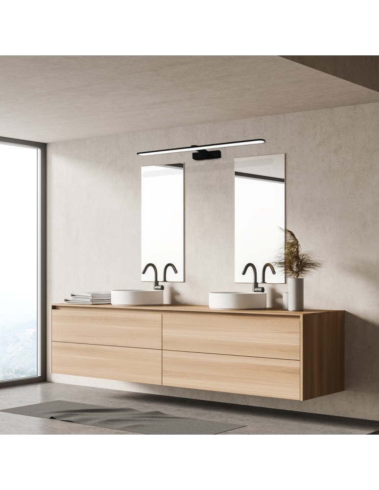 Bathroom wall lamps - Milagro Wall lamp SPLASH BLACK 60cm 12W LED ML5616 - product kolory-swiatla.pl 6