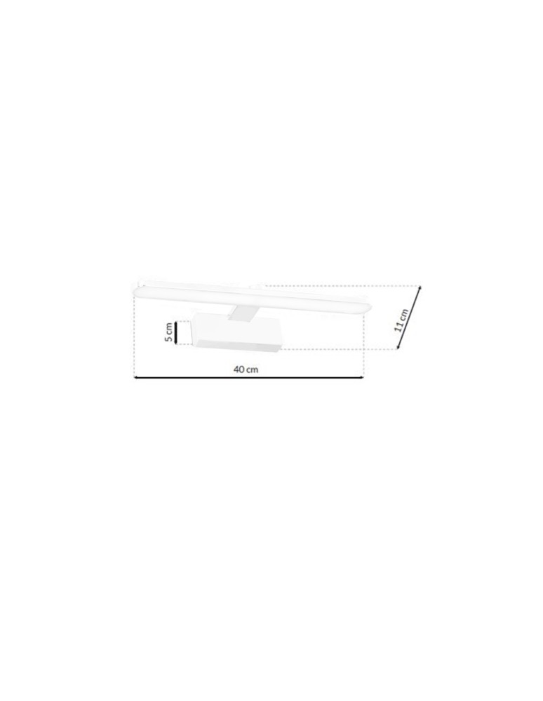Bathroom wall lamps - Milagro Wall lamp SPLASH WHITE 40cm 8W LED ML5617 - product kolory-swiatla.pl 7