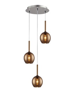Zuma Line MONIC 3x40W E14 230V Miedź MD1629-3B Wisząca