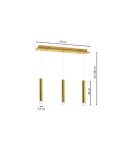 Pendant lamps - Milagro GOLDIE 3x5W LED pendant lamp ML5714 - product 9