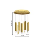 Pendant lamps - Milagro GOLDIE 12W LED pendant lamp ML5716 - product 9