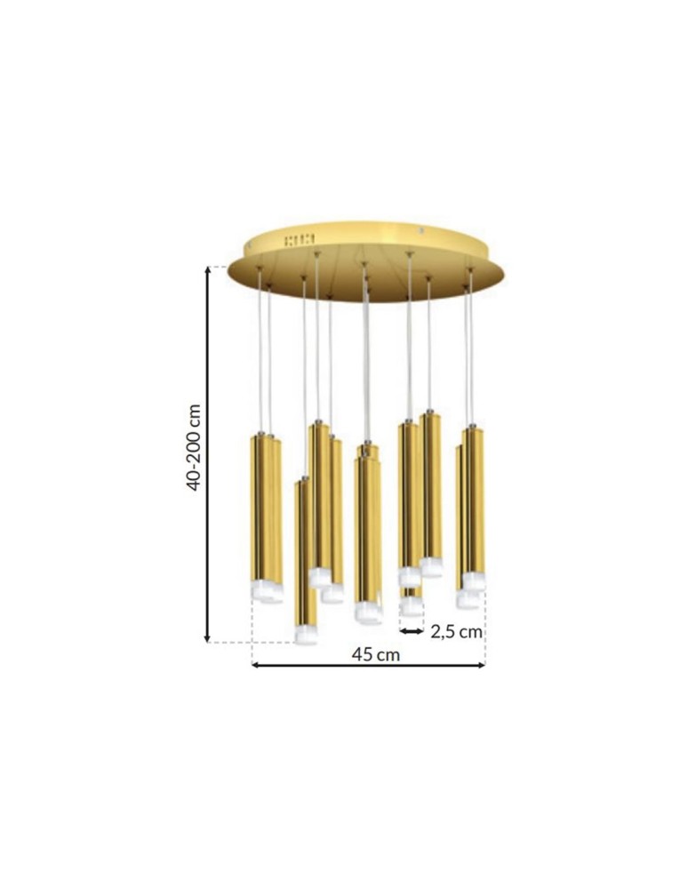 Pendant lamps - Milagro GOLDIE 12W LED pendant lamp ML5716 - product kolory-swiatla.pl 9