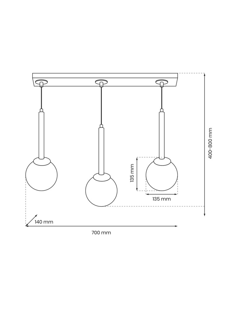 Milagro Lampa wisząca PARMA 3xE14 MLP4821