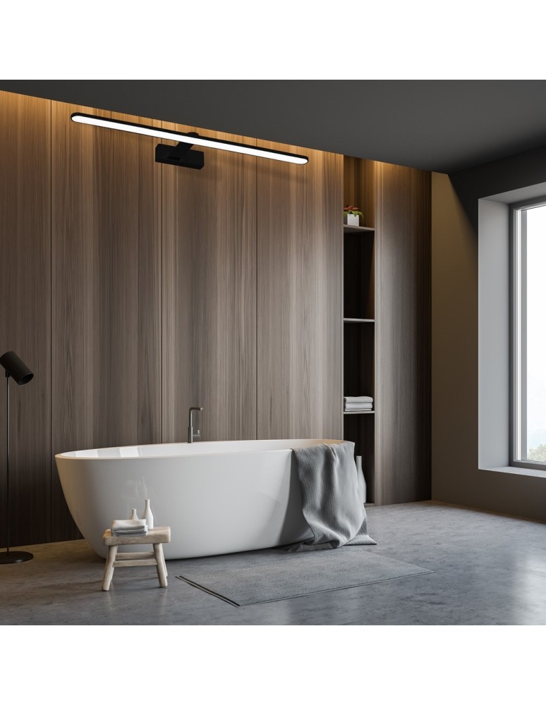 Bathroom wall lamps - Milagro Wall lamp SPLASH BLACK 80cm 16W LED ML5723 - product kolory-swiatla.pl 5