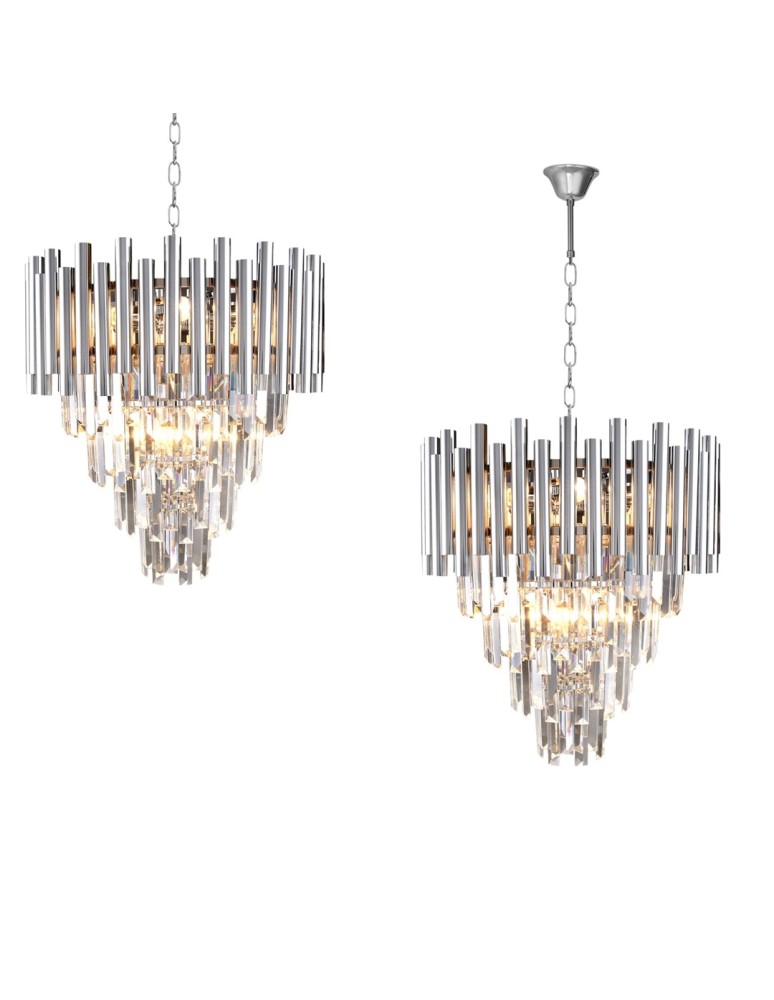 Glamour chandeliers - Milagro Chandelier MADISON CHROME 9xE14 ML5991 - product kolory-swiatla.pl 1