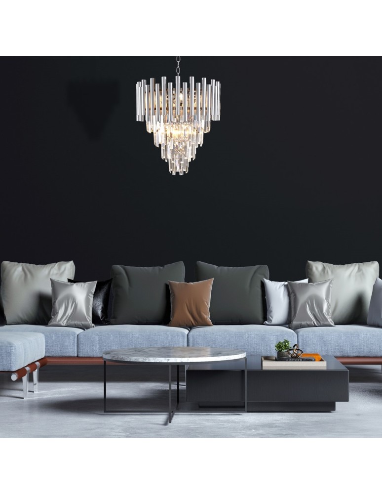 Glamour chandeliers - Milagro Chandelier MADISON CHROME 9xE14 ML5991 - product kolory-swiatla.pl 5