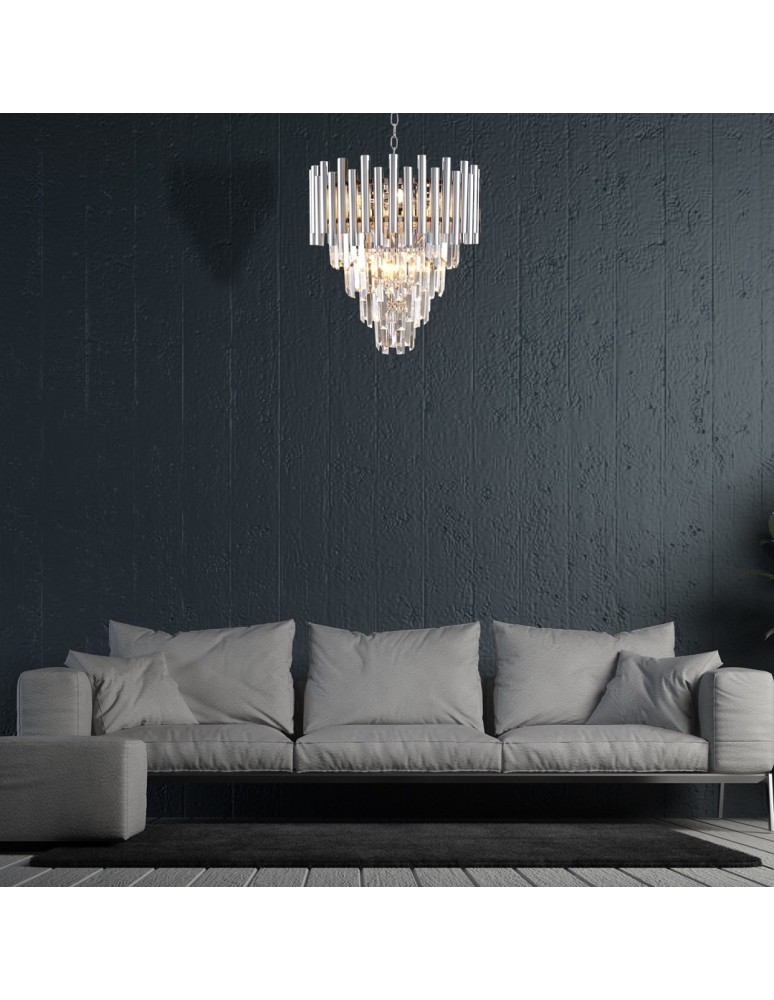 Glamour chandeliers - Milagro Chandelier MADISON CHROME 9xE14 ML5991 - product kolory-swiatla.pl 7
