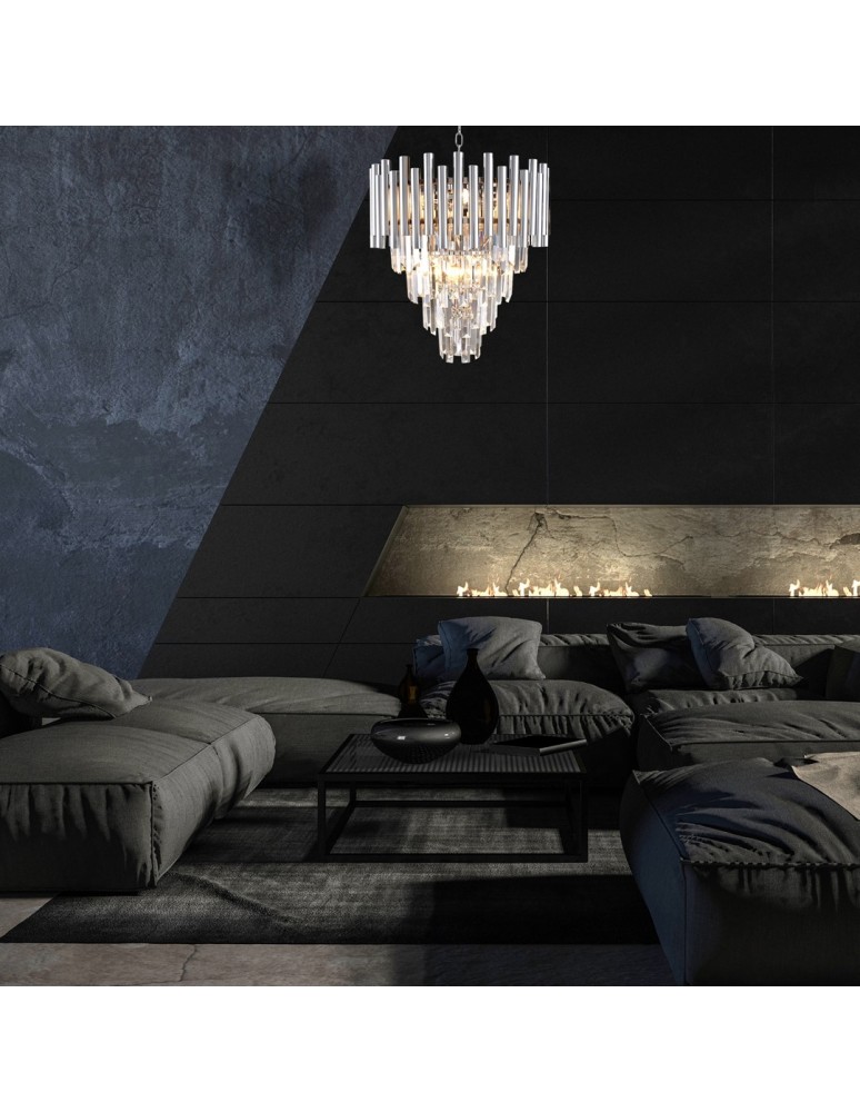 Glamour chandeliers - Milagro Chandelier MADISON CHROME 9xE14 ML5991 - product kolory-swiatla.pl 8