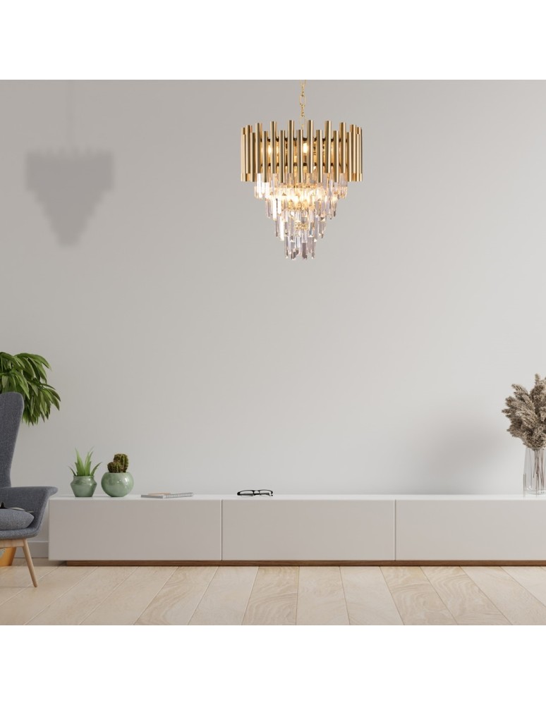 Glamour chandeliers - Milagro Chandelier MADISON GOLD 9xE14 ML5992 - product kolory-swiatla.pl 8