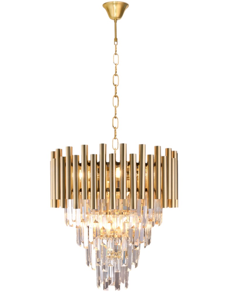 Glamour chandeliers - Milagro Chandelier MADISON GOLD 9xE14 ML5992 - product kolory-swiatla.pl 9