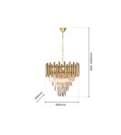 Glamour chandeliers - Milagro Chandelier MADISON GOLD 9xE14 ML5992 - product 10