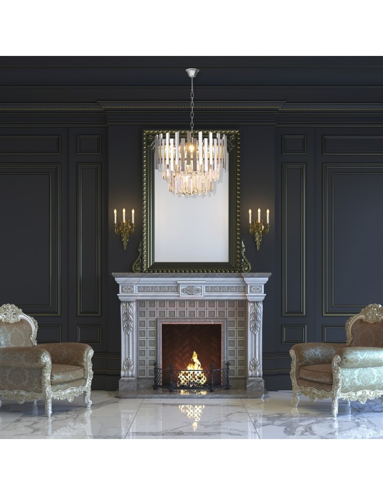 Glamour chandeliers - Milagro Chandelier ASPEN CHROME 6xE14 ML5996 - product kolory-swiatla.pl 5