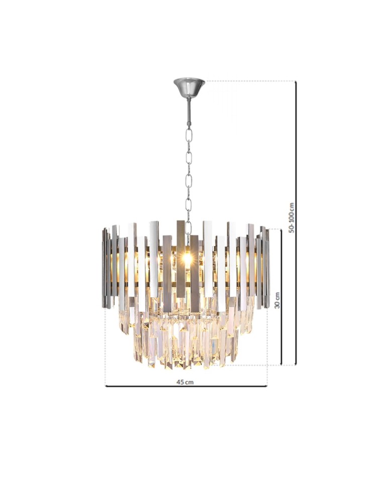 Glamour chandeliers - Milagro Chandelier ASPEN CHROME 6xE14 ML5996 - product kolory-swiatla.pl 7