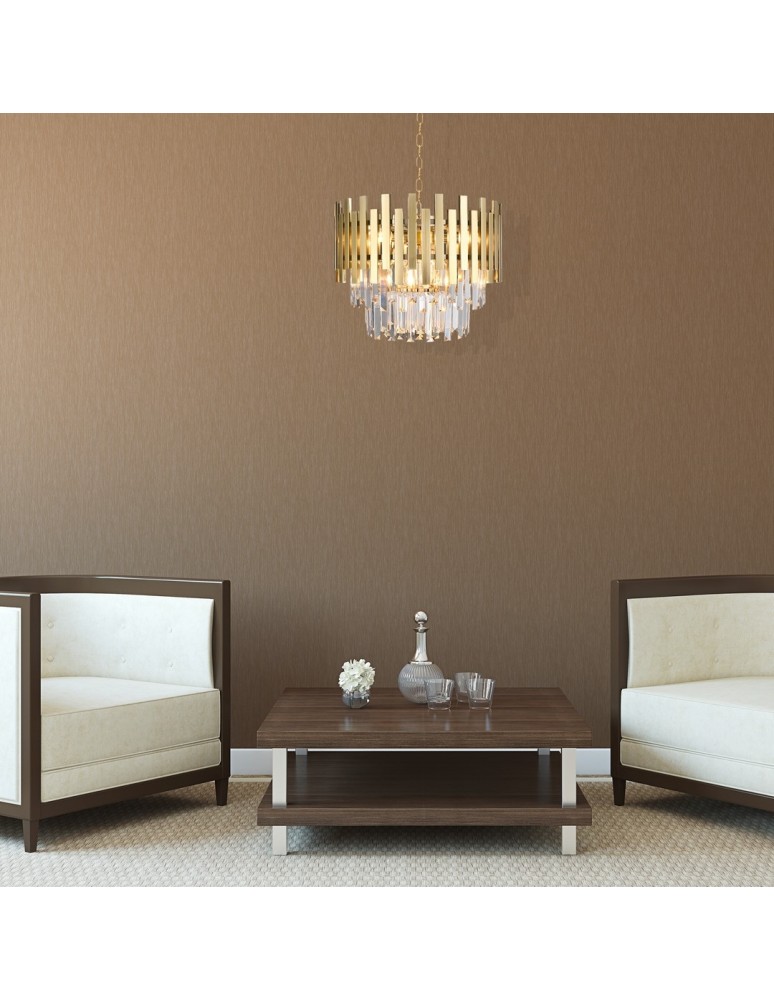 Glamour chandeliers - Milagro Chandelier ASPEN GOLD 6xE14 ML5999 - product kolory-swiatla.pl 5