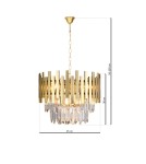 Glamour chandeliers - Milagro Chandelier ASPEN GOLD 6xE14 ML5999 - product 7