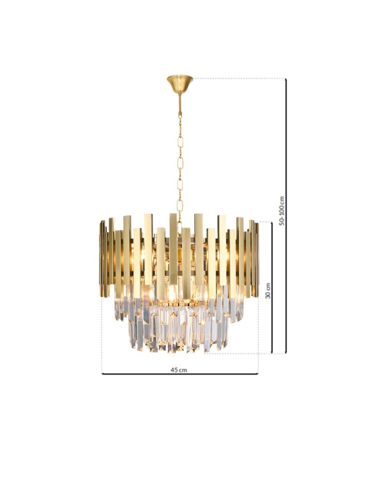 Glamour chandeliers - Milagro Chandelier ASPEN GOLD 6xE14 ML5999 - product kolory-swiatla.pl 7