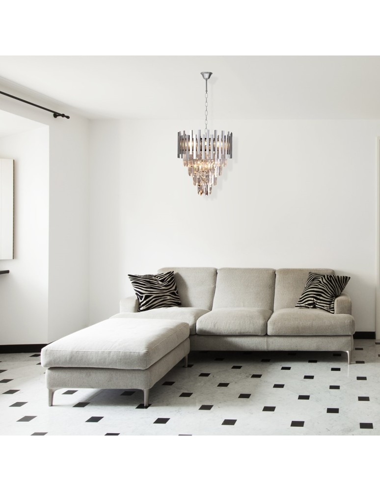 Glamour chandeliers - Milagro Chandelier ASPEN II CHROME 9xE14 ML5997 - product kolory-swiatla.pl 5