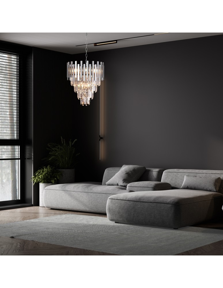 Glamour chandeliers - Milagro Chandelier ASPEN II CHROME 9xE14 ML5997 - product kolory-swiatla.pl 10