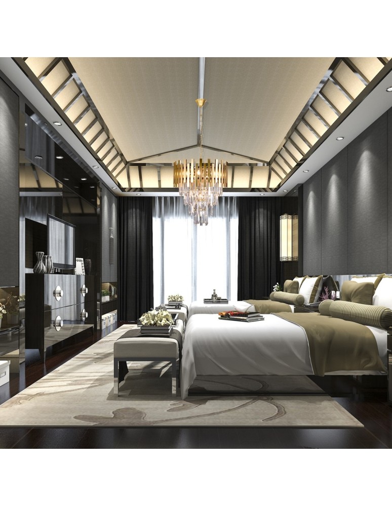 Glamour chandeliers - Milagro Chandelier ASPEN II GOLD 9xE14 ML6000 - product kolory-swiatla.pl 6