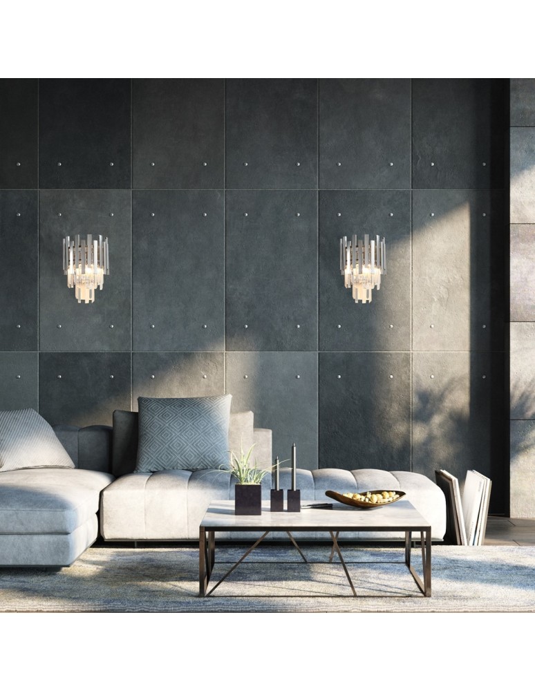 Glamour wall lamps - Milagro Wall lamp ASPEN CHROME 2xE14 ML5995 - product kolory-swiatla.pl 4