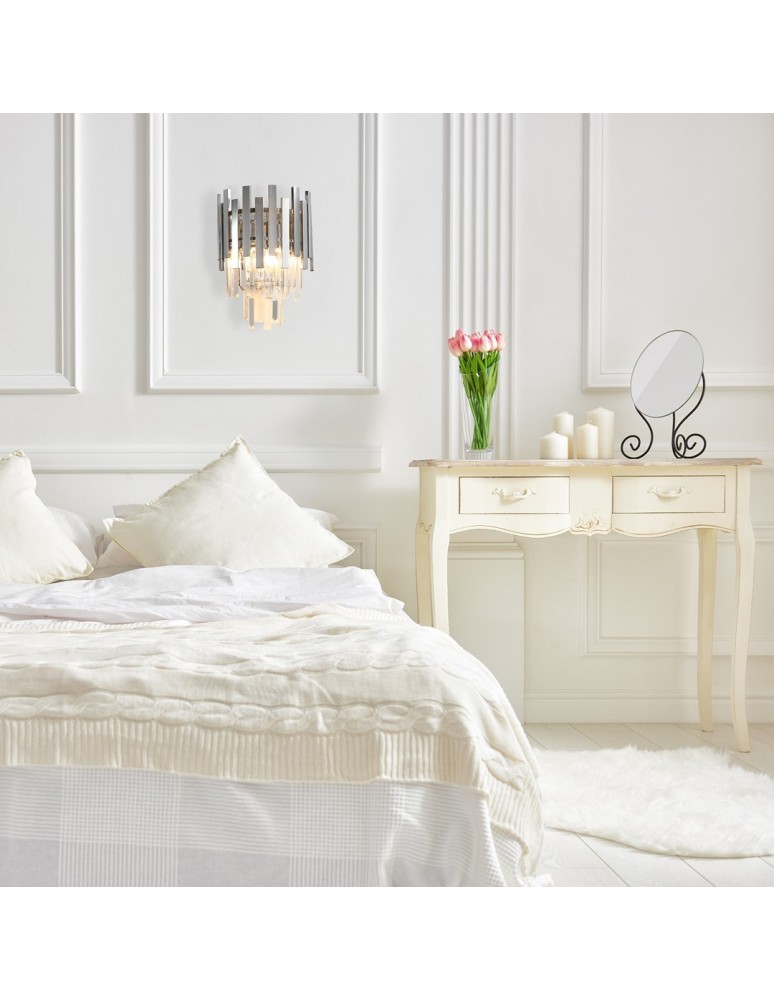 Glamour wall lamps - Milagro Wall lamp ASPEN CHROME 2xE14 ML5995 - product kolory-swiatla.pl 5