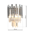Glamour wall lamps - Milagro Wall lamp ASPEN CHROME 2xE14 ML5995 - product 6