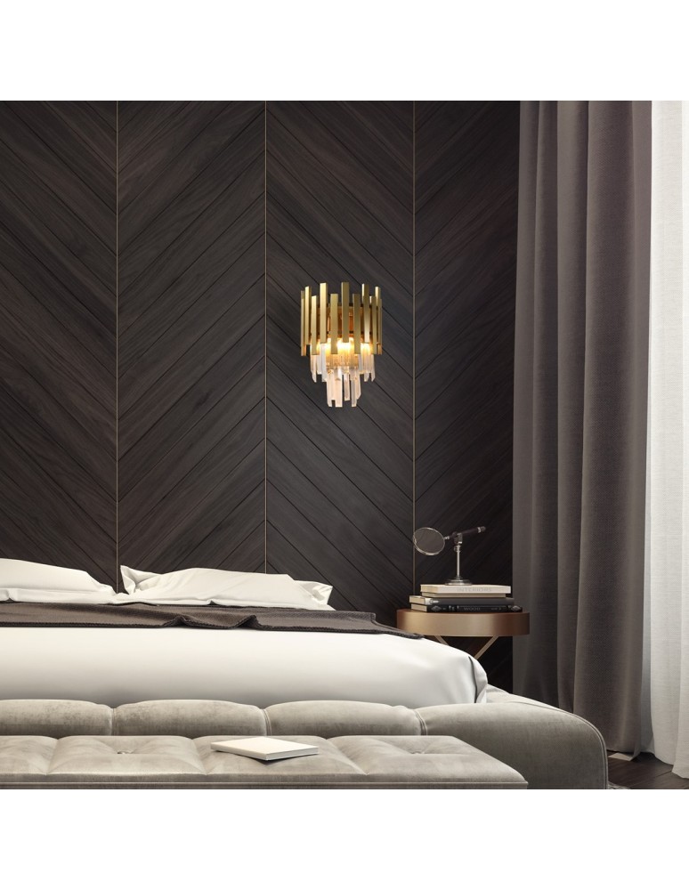 Glamour wall lamps - Milagro Wall lamp ASPEN GOLD 2xE14 ML5998 - product kolory-swiatla.pl 4