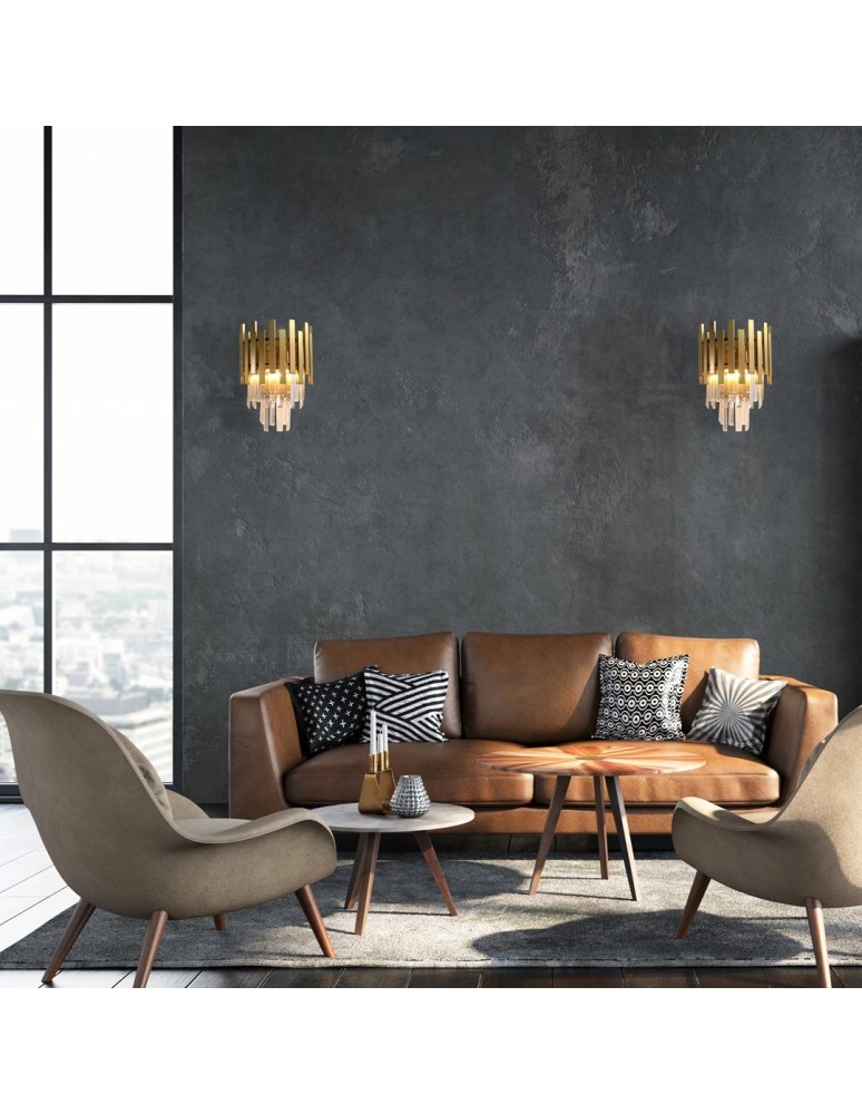Glamour wall lamps - Milagro Wall lamp ASPEN GOLD 2xE14 ML5998 - product kolory-swiatla.pl 5