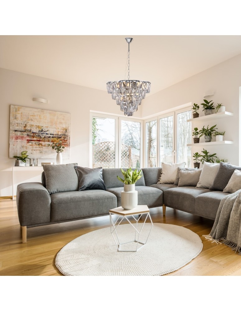 Glamour pendant lamps - Milagro Chandelier CHELSEA CHROME 6xE14 ML6001 - product kolory-swiatla.pl 4