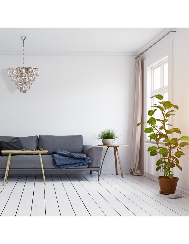 Glamour pendant lamps - Milagro Chandelier CHELSEA CHROME 6xE14 ML6001 - product kolory-swiatla.pl 5