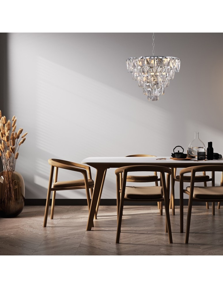 Glamour pendant lamps - Milagro Chandelier CHELSEA CHROME 6xE14 ML6001 - product kolory-swiatla.pl 6