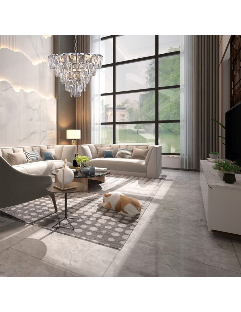 Glamour pendant lamps - Milagro Chandelier CHELSEA CHROME 6xE14 ML6001 - product kolory-swiatla.pl 7