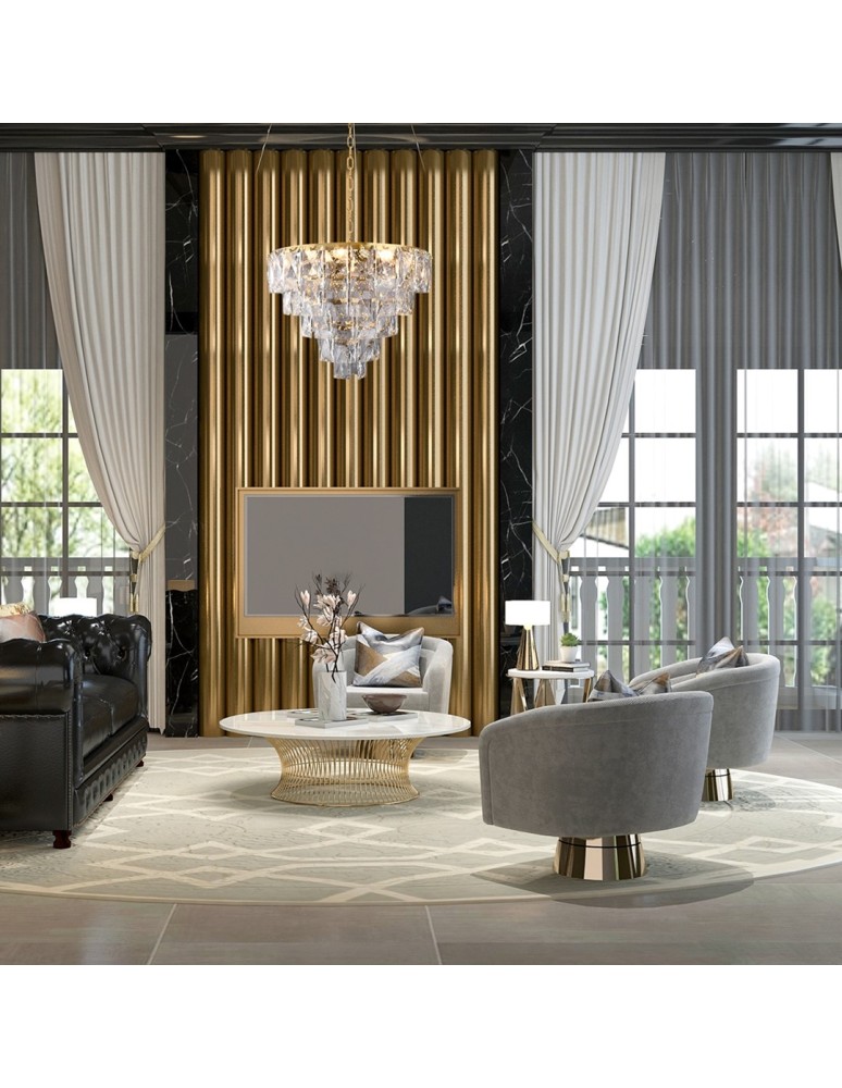 Glamour chandeliers - Milagro Chandelier CHELSEA GOLD 6xE14 ML6002 - product kolory-swiatla.pl 7