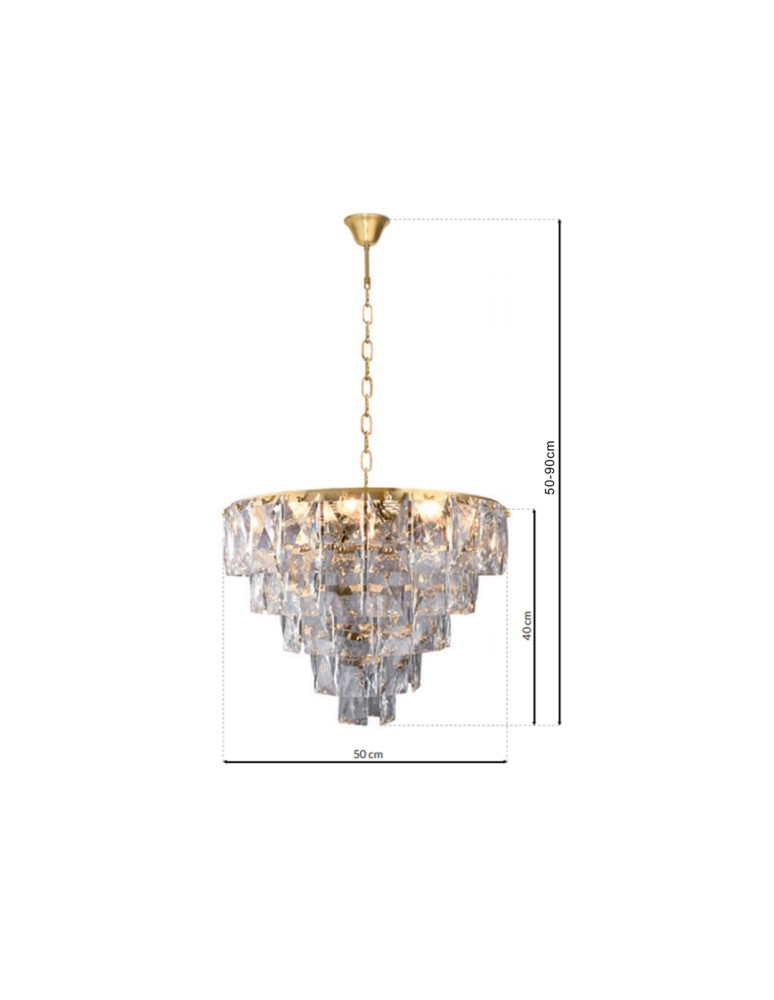 Glamour chandeliers - Milagro Chandelier CHELSEA GOLD 6xE14 ML6002 - product kolory-swiatla.pl 8