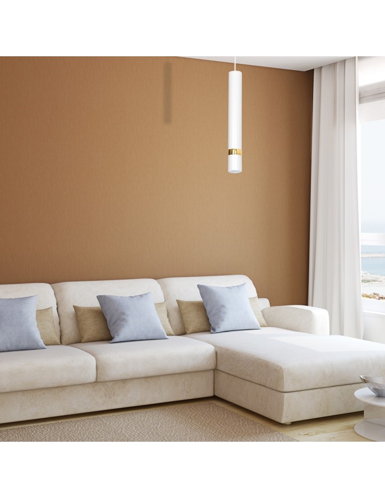 Pendant lamps - Milagro JOKER WHITE/GOLD 1xGU10 pendant lamp MLP6081 - product kolory-swiatla.pl 5