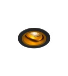 Round flush-mounted lamps - Zuma Line CHUCK DL ROUND 1x50W GU10 Black-Gold 230V 92702 Drop-in. - product 1