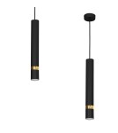 Pendant tube lamps - Milagro JOKER BLACK/GOLD 1xGU10 pendant lamp MLP6079 - product 1
