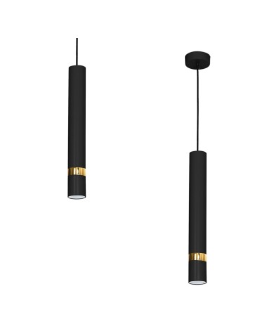 Milagro JOKER BLACK/GOLD 1xGU10 pendant lamp MLP6079