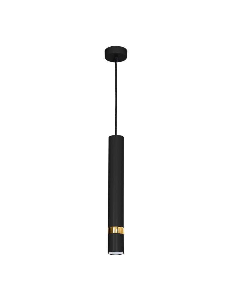 Pendant tube lamps - Milagro JOKER BLACK/GOLD 1xGU10 pendant lamp MLP6079 - product kolory-swiatla.pl 2