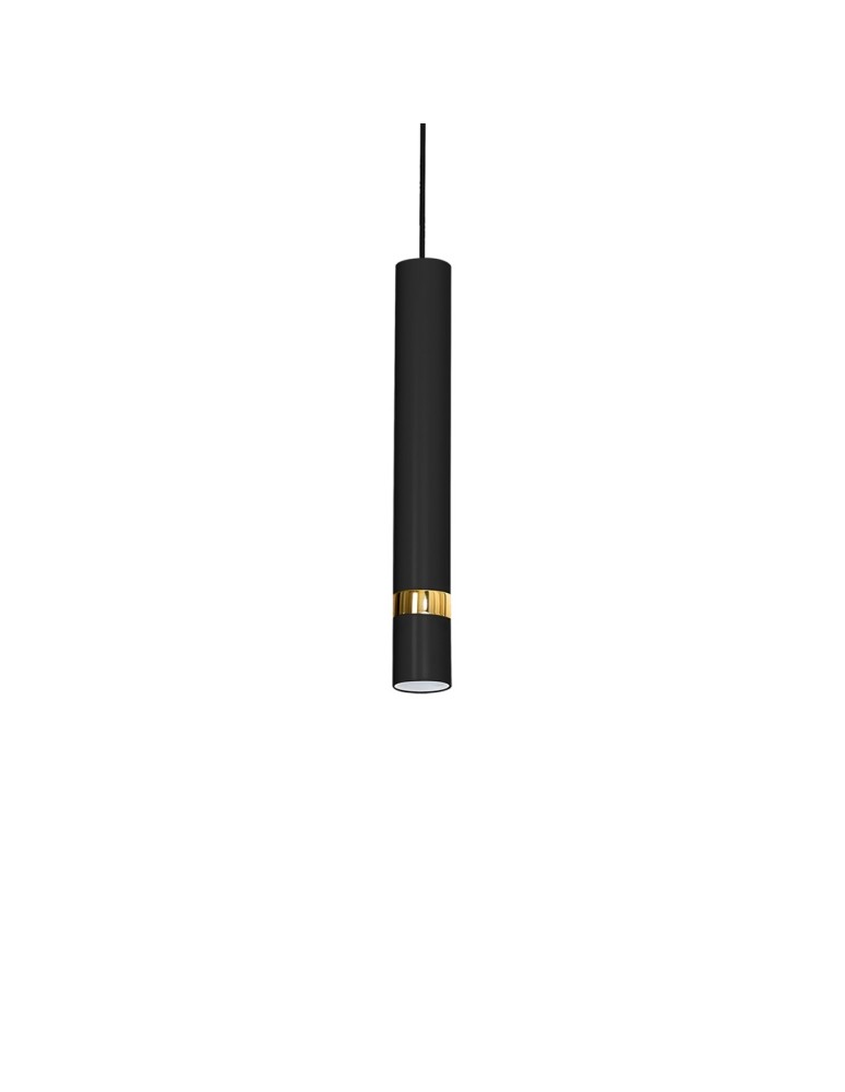 Pendant tube lamps - Milagro JOKER BLACK/GOLD 1xGU10 pendant lamp MLP6079 - product kolory-swiatla.pl 3