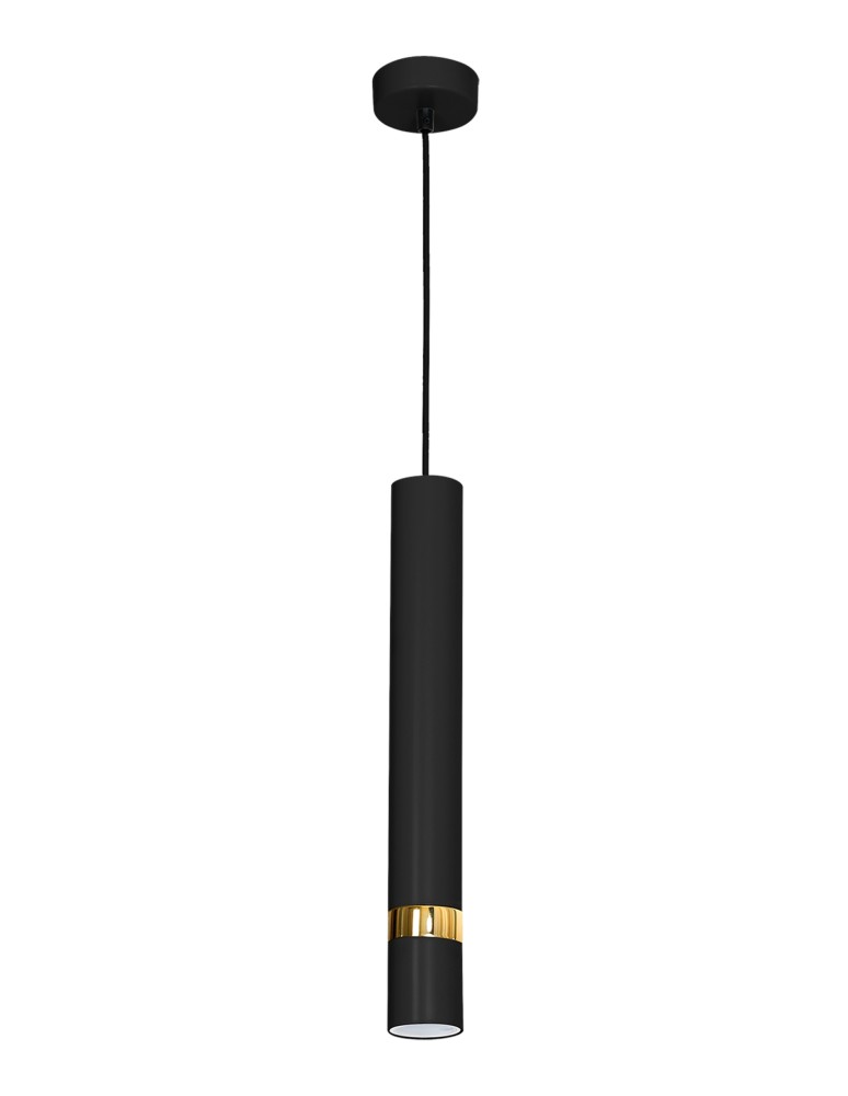 Pendant tube lamps - Milagro JOKER BLACK/GOLD 1xGU10 pendant lamp MLP6079 - product kolory-swiatla.pl 9