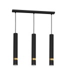 Triple pendant lamps - Milagro JOKER BLACK/GOLD 3xGU10 pendant lamp MLP6080 - product 1
