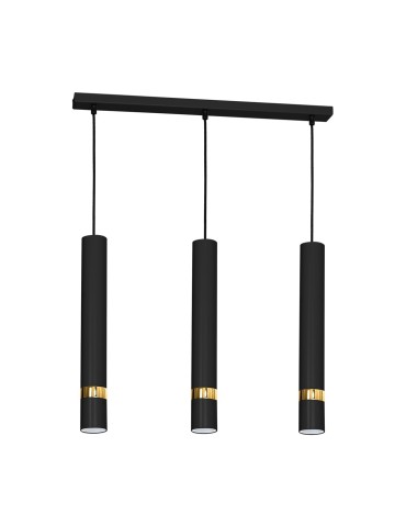 Milagro JOKER BLACK/GOLD 3xGU10 pendant lamp MLP6080