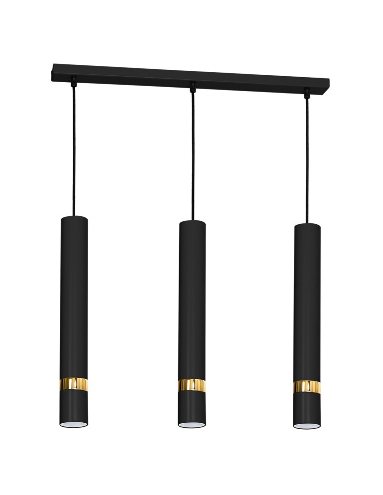 Triple pendant lamps - Milagro JOKER BLACK/GOLD 3xGU10 pendant lamp MLP6080 - product kolory-swiatla.pl 2