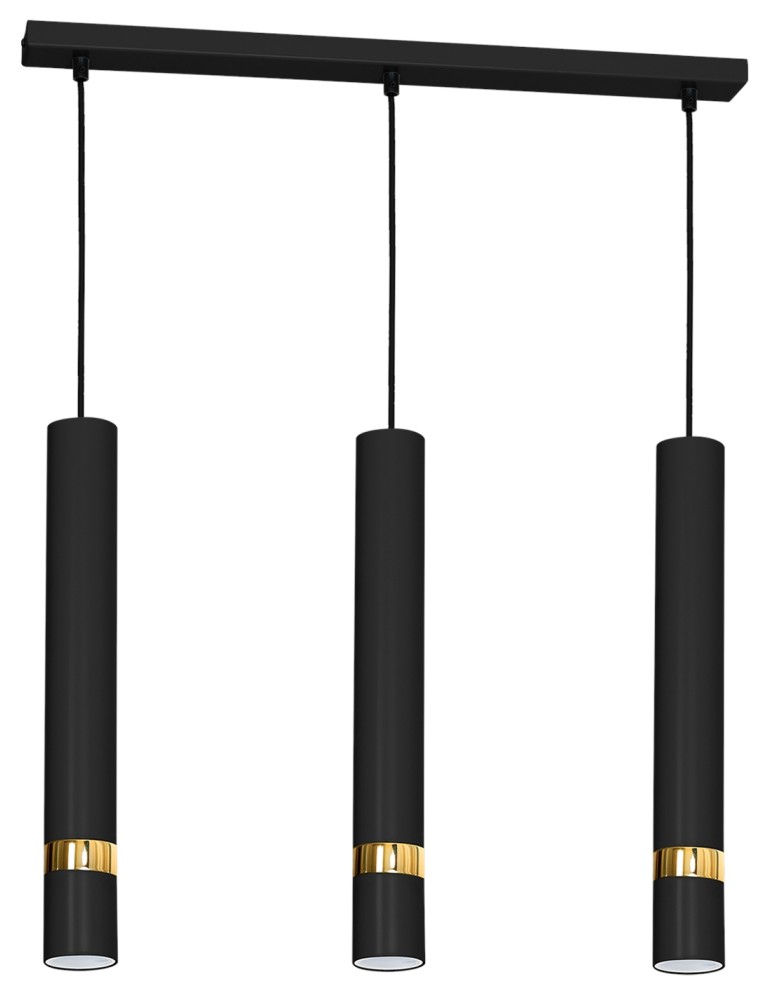 Triple pendant lamps - Milagro JOKER BLACK/GOLD 3xGU10 pendant lamp MLP6080 - product kolory-swiatla.pl 8