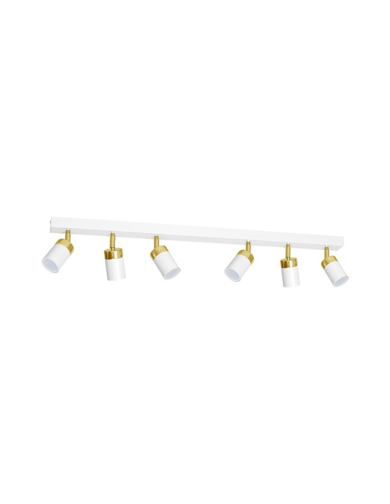 Adjustable ceiling lamps - spots - Milagro JOKER WHITE/GOLD 6xGU10 MLP6131 ceiling lamp. - product kolory-swiatla.pl 1