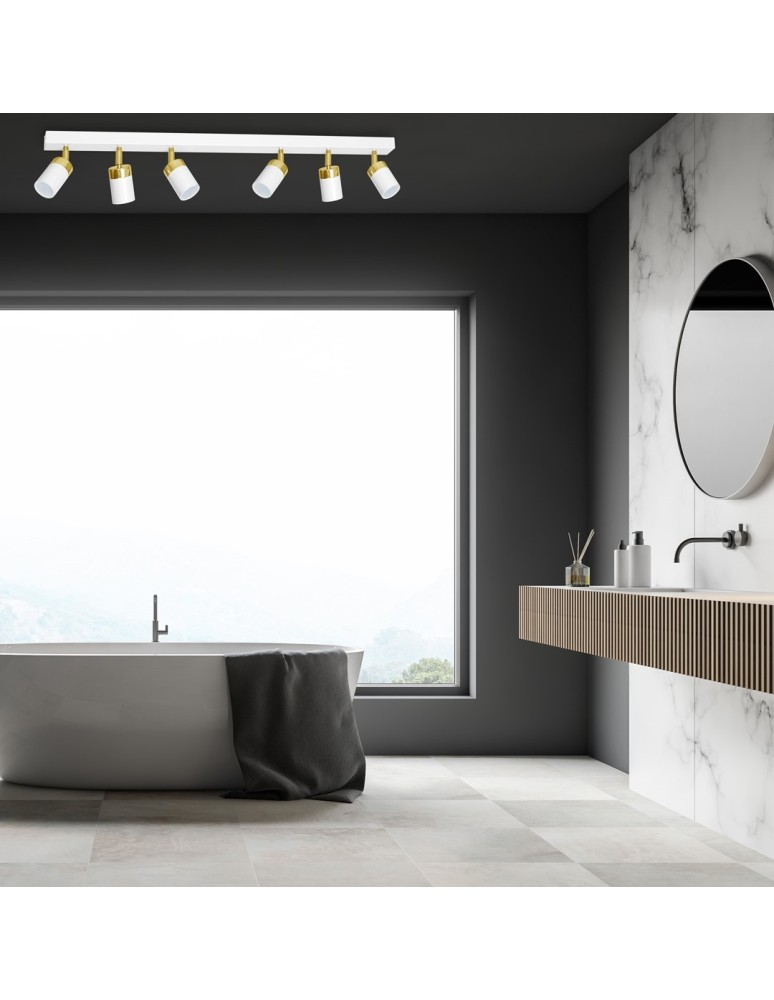 Adjustable ceiling lamps - spots - Milagro JOKER WHITE/GOLD 6xGU10 MLP6131 ceiling lamp. - product kolory-swiatla.pl 5