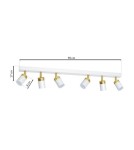Adjustable ceiling lamps - spots - Milagro JOKER WHITE/GOLD 6xGU10 MLP6131 ceiling lamp. - product 7