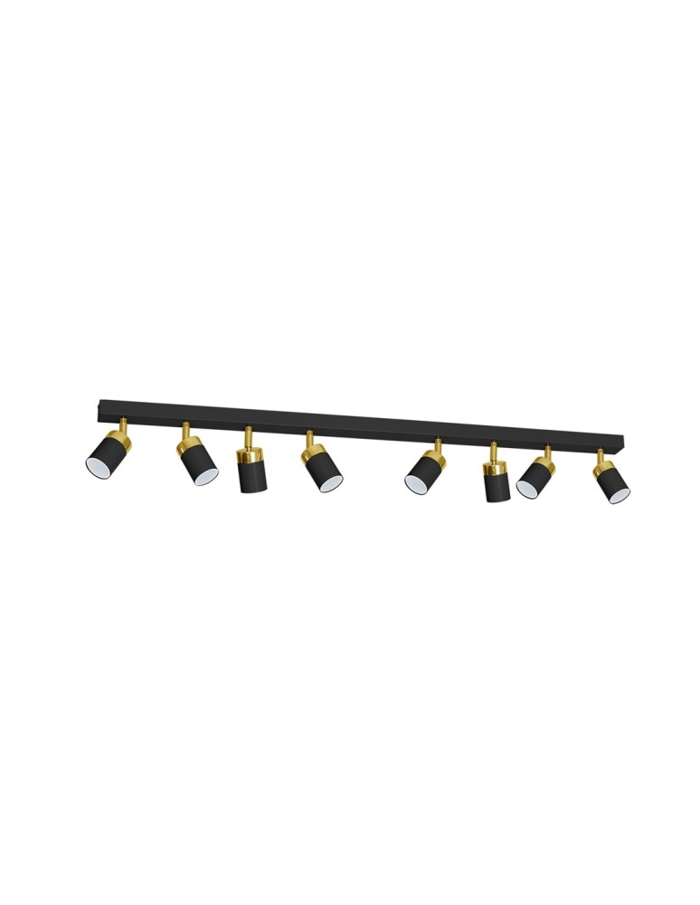 Adjustable ceiling lamps - spots - Milagro JOKER BLACK/GOLD 8xGU10 MLP6127 ceiling lamp. - product kolory-swiatla.pl 1